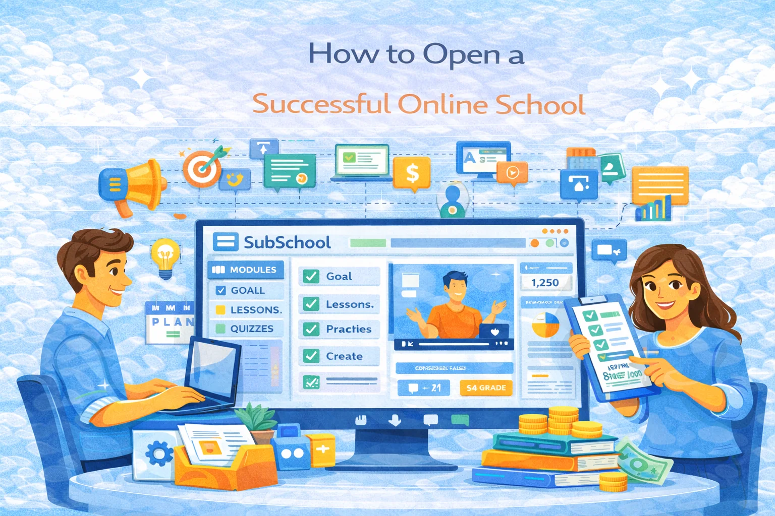 What do you need to open your own online school?